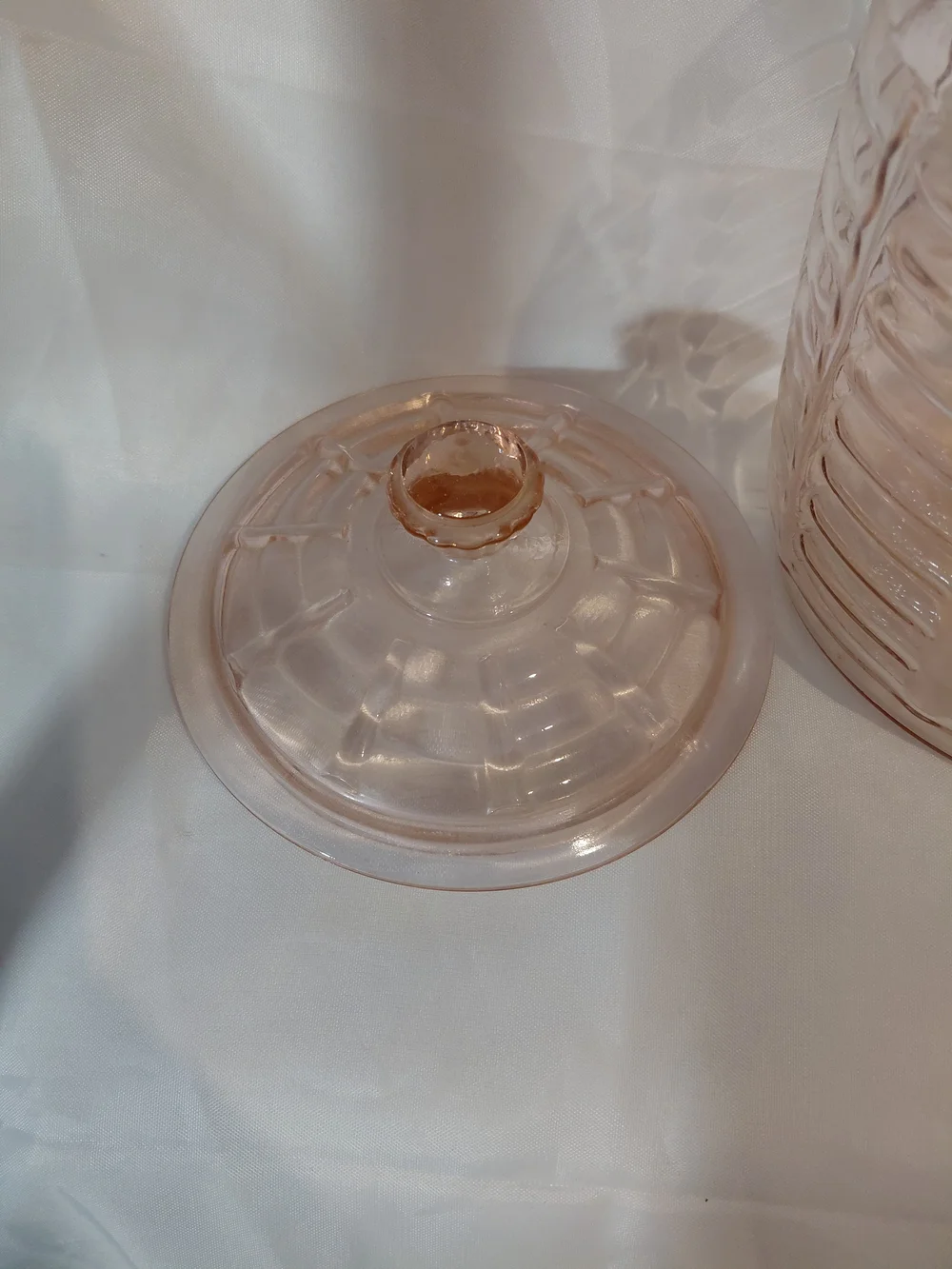 Anchor Hocking Pink Glass Cookie Jar with Lid